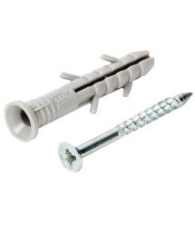 Дюбель-гвоздь быстрого монтажа полиэтиленовый потайной 6х60 (пач.100шт.) APRO SMTP-60060