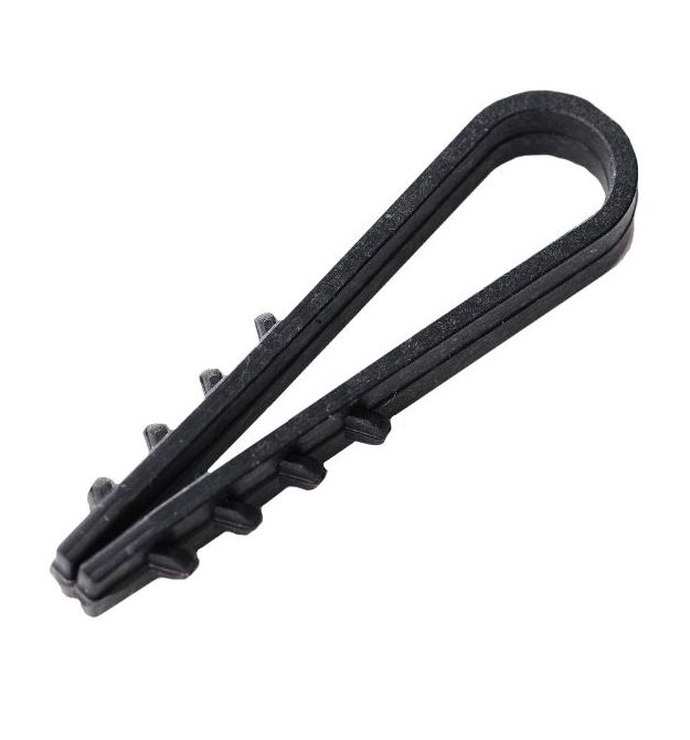 Дюбель-елка 8 мм под круглый кабель черный (пач. 100 шт.) APRO FT-8B