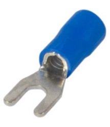 Изолированный вилочный наконечник 0.5-1.5 кв.мм, синий Enext e.terminal.stand.sv.1,25.3,2.blue
