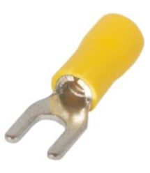 Изолированный вилочный наконечник 0.5-1.5 кв.мм желтый Enext e.terminal.stand.sv.1,25.5.yellow