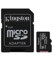 Модуль флэш-памяти Kingston 512GB micSDXC Canvas Select Plus 100R A1 C10 Card + ADP