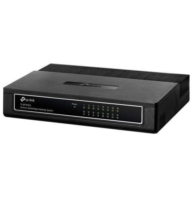 16-портовый 10-100 Мбит-с настольный коммутатор TP-LINK TL-SF1016D