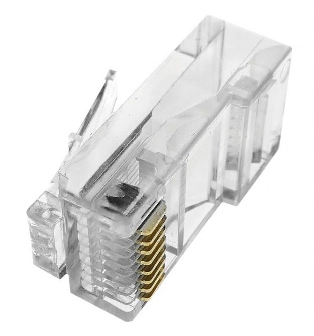 Коннектор соединительный неэкранированный (упаковка 100 шт) RJ45 кат. 5e