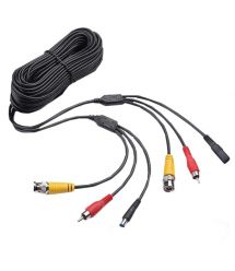 Патчкорд комбинированный коаксиальный + питание + звук, черный NC + DC + AV 10m