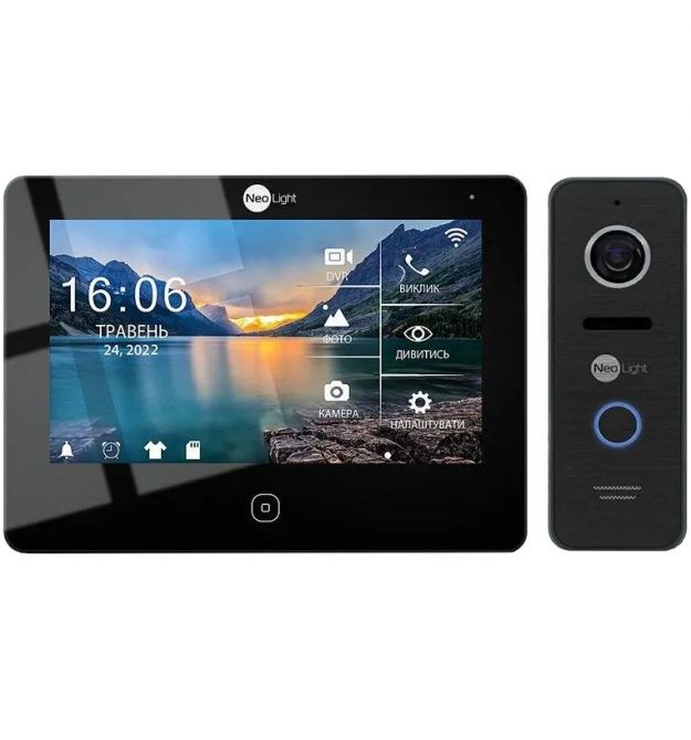 Комплект видеодомофона NeoLight NeoKIT HD WF B/Black