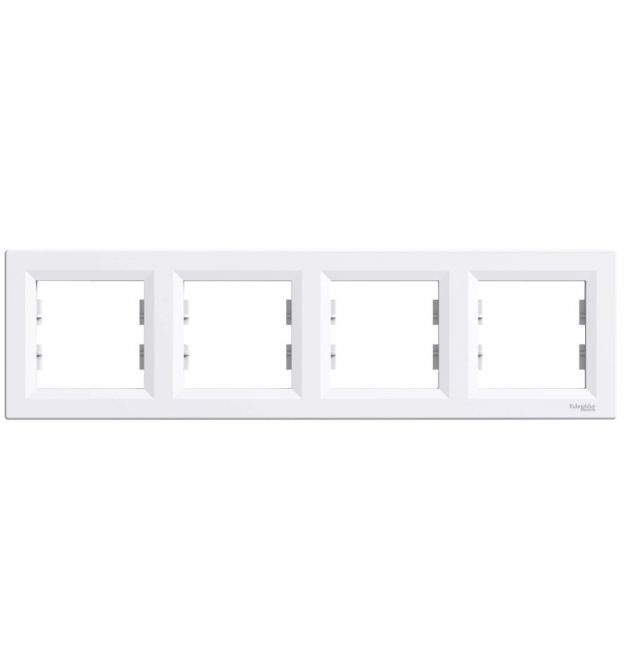 Рамка 4-местная горизонтальная белая Schneider Electric ASFORA EPH5800421