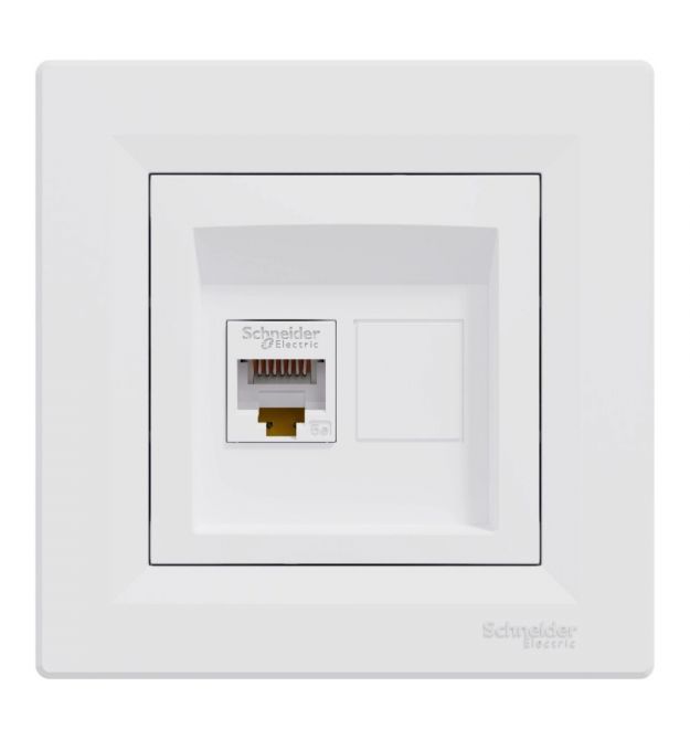 Розетка компьютерная одинарная Schneider Electric Asfora EPH4300121 RJ45 кат.5е UTP