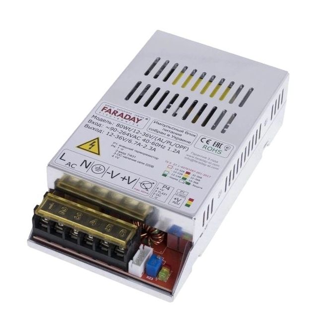 Блок питания Faraday Electronics 80Wt/12-36V/ALU