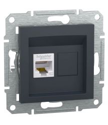 РОЗЕТКА КОМПЬЮТЕРНАЯ RJ45 UTP КАТ. 5Е АНТРАЦИТ Schneider Electric Asfora EPH4300169