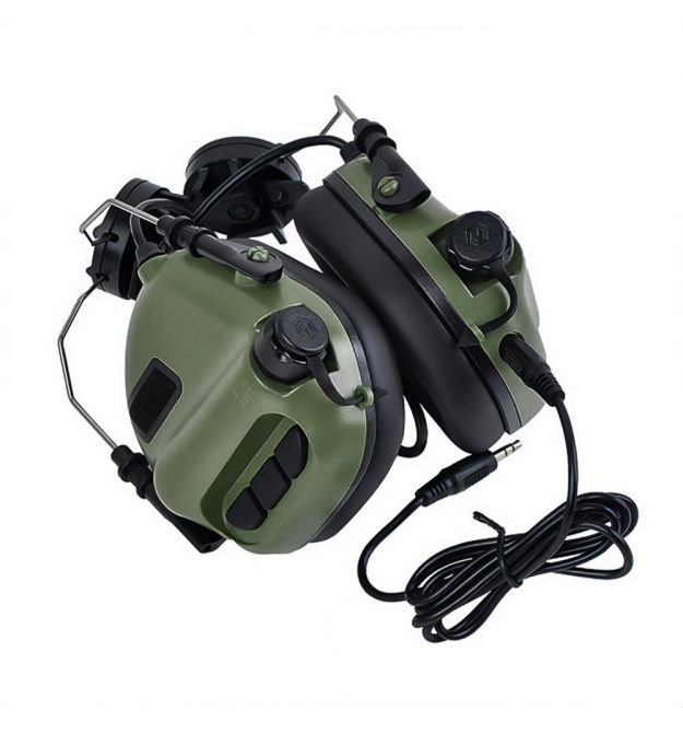Активные защитные наушники Earmor M31H MARK3 ARC(FG) Olive с креплением на шлем