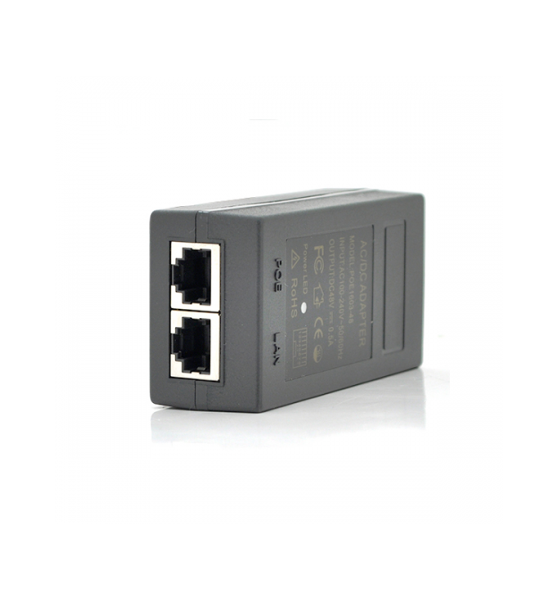 POE інжектор 48V 0.5A (24Вт) з портами Ethernet 10/100Мбіт/с, без кабелю живлення