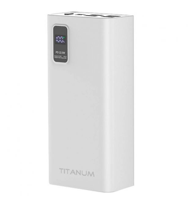 Повербанк TITANUM 728S 30000mAh 22.5W White