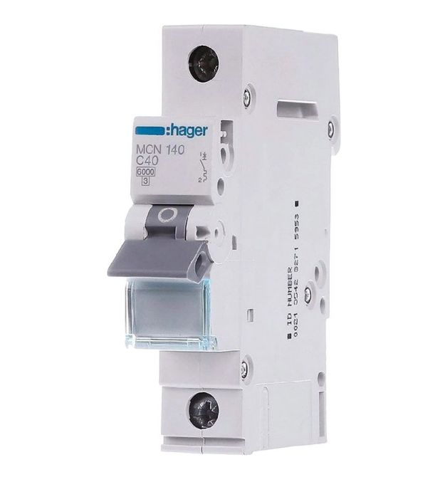 Автоматический выключатель 1P 6kA C-40A 1M Hager MCN140