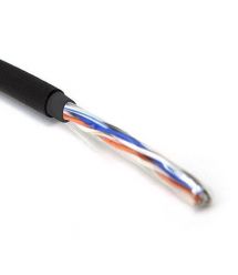 Кабель КНП UTP (4*2*0.5) 4p 24 AWG, Merlion, (CCA), изоляция ПЭ, для нар. работ, 305м, Black, Corton BOX (350x350x430) Q2