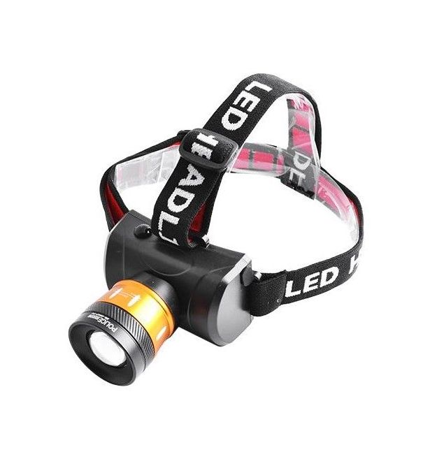 Налобный Фонарик Bailong BL-6966, Q5 Cree, 3 реж., Zoom, корпус- пластик, водостойкий, ударостойкий, 18650 аккумулятор СЗУ+ АЗУ,