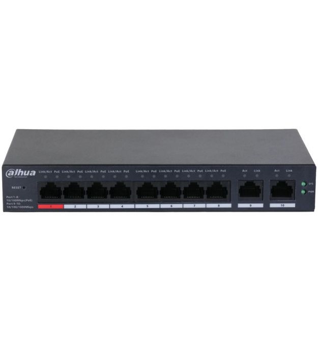 8-портовый управляемый с PoE DH-CS4010-8ET-110