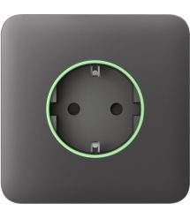 Передняя панель для встроенной розетки Ajax SoloCover (smart) Gray