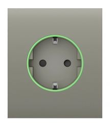 Центральная панель для встроенной розетки Ajax СenterCover (smart) [type F] Olive