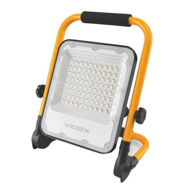 LED прожектор аккумуляторный 50W 5000K 220V VIDEX PREMIUMVL-F2A-505