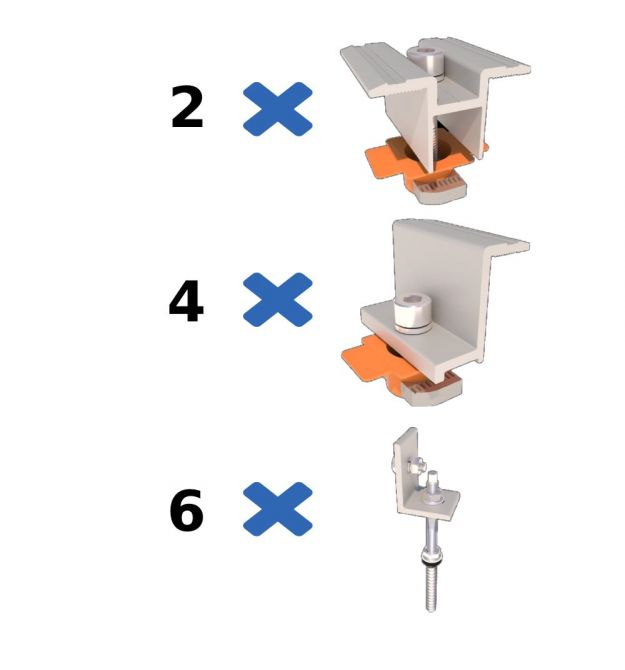 Комплект креплений к металлочерепице MetalTile II