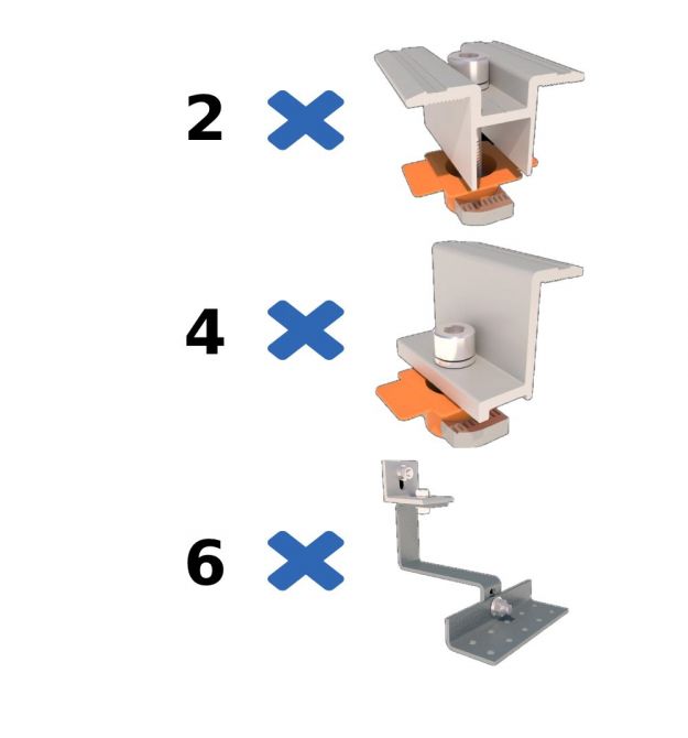 Комплект креплений к керамической черепице CeramicTile II