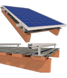 комплект крепления 6 солнечных панелей до 1145мм битумная черепица StringSetter SS-XL-B 06