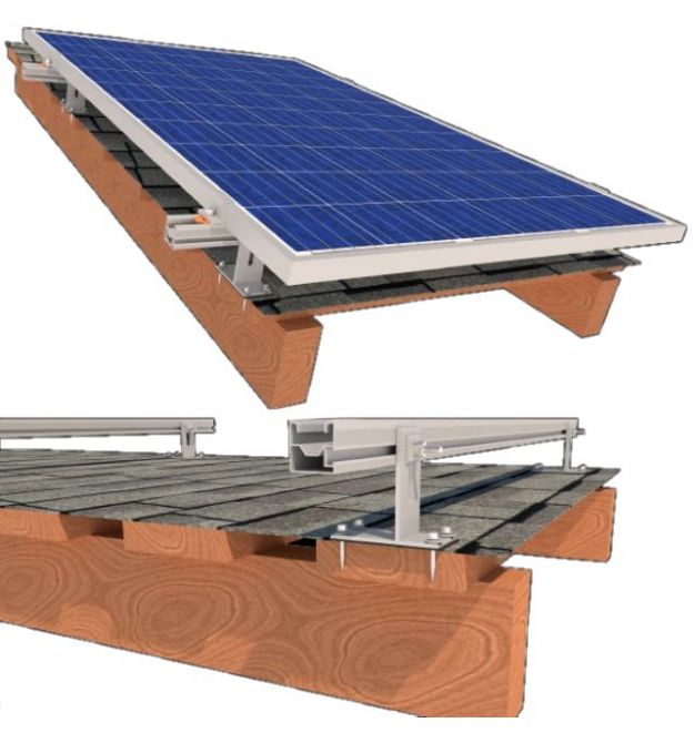 комплект крепления 7 солнечных панелей до 1145мм битумная черепица StringSetter SS-XL-B 07