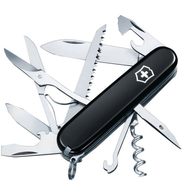 Нож черный Victorinox Swiss Army Huntsman 1.3713.3