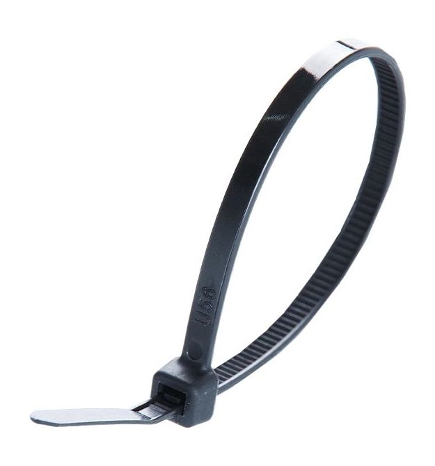 Стяжка кабельна 4х300 чорна 100 шт APRO CT-B4300