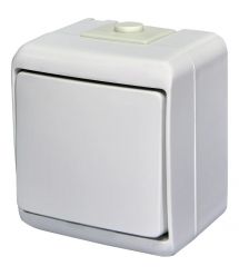 Выключатель 1-клавишный накладной, белый, IP 54 ETI Hermetics 4668000