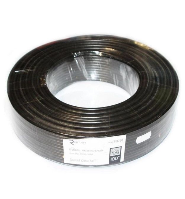 Кабель коаксиальный RITAR RG58U-48W, 0,80 мм. CCA, 48x0.12m, бухта 100м Q6
