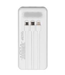 Повербанк 20000mAh Power Bank Kraft KPB-2120FCL White 22.5W QC3.0 LED-фонарь