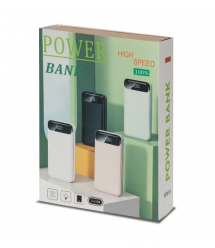 Повербанк 10000mAh Power Bank Kraft KPB-2010FC White 22.5W QC3.0