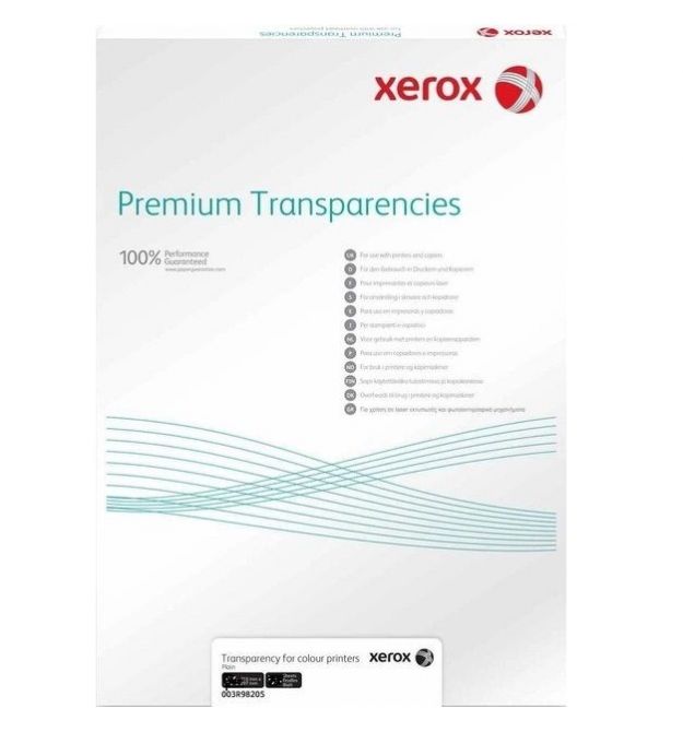 Xerox Пленка прозрачная Xerox A4 100л. удаляемая по длинной кромке