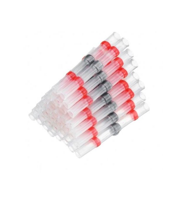 Термоусадочная гильза с припоем SST-S21 Red 0.5-1.50mm2, 100 штук в упаковке, цена за штуку