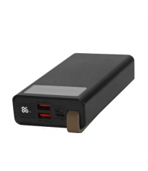 Повербанк 20000mAh Power Bank Kraft KPB-2320FCL Black 22.5W QC3.0 LED-фонарь