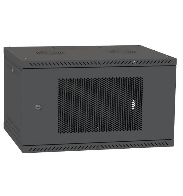 Шкаф телекоммуникационный двери перф (RAL9005) IPCOM 4U 600x350