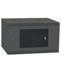 Шкаф телекоммуникационный двери стекло (черный) IPCOM 6U 600x450