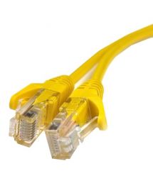 Патч-корд литой желтый 5е UTP RJ45 1м