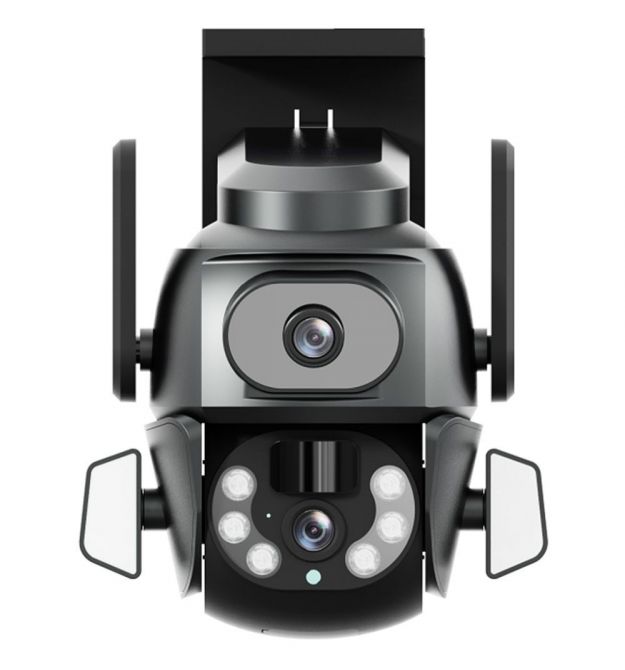 IP PTZ-видеокамера с WiFi 4Mp (2*2Mp) Light Vision VLC-9692WI10ZL f-4+8mm, ИК+LED-подсветка, с микрофоном