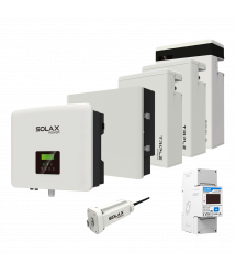 Комплект Solax 3.3: Однофазний гібридний інвертор на 7,5 кВт, з АКБ на 17,4 кВт*год