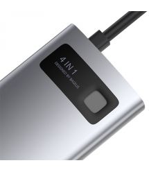USB Hub Baseus Metal Gleam Series 4-in-1 Multifunctional Type-C Сірий (CAHUB-CY0G)