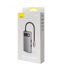 USB Hub Baseus Metal Gleam Series 4-in-1 Multifunctional Type-C Cерый (CAHUB-CY0G)