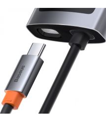 USB Hub Baseus Metal Gleam Series 4-in-1 Multifunctional Type-C Сірий (CAHUB-CY0G)