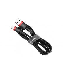 Кабель Baseus Cafule USB 2.0 to Lightning 2.4A 1M Черный/Красный (CALKLF-B19)
