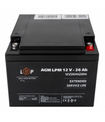 Акумулятор AGM LPM 12V - 26 Ah під болт М5