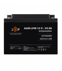 Акумулятор AGM LPM 12V - 26 Ah під болт М5