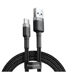 Кабель Baseus Cafule USB 2.0 to Type-C 2A 2M Черный/Серый (CATKLF-CG1)