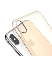 Чохол Baseus для iPhone Xs Max Simplicity Прозорий Золотий (ARAPIPH65-A0V)