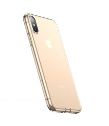 Чохол Baseus для iPhone Xs Max Simplicity Прозорий Золотий (ARAPIPH65-A0V)